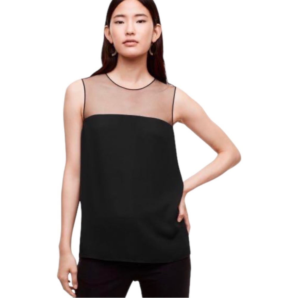 Babaton Lionel Black Sleeveless Blouse Size S
